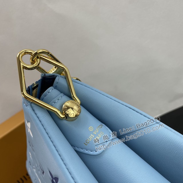Lv路易威登2023專櫃新款Coussin小號手袋 LV羊皮粗鏈條單肩斜挎包 M22953 ydh5251
